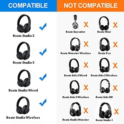 เสื้อแจ็คเก็ตหูฟัง Earmuff ฟองน้ำนุ่ม 1 คู่สำหรับ Beats Solo 2.0 รุ่นมีสาย