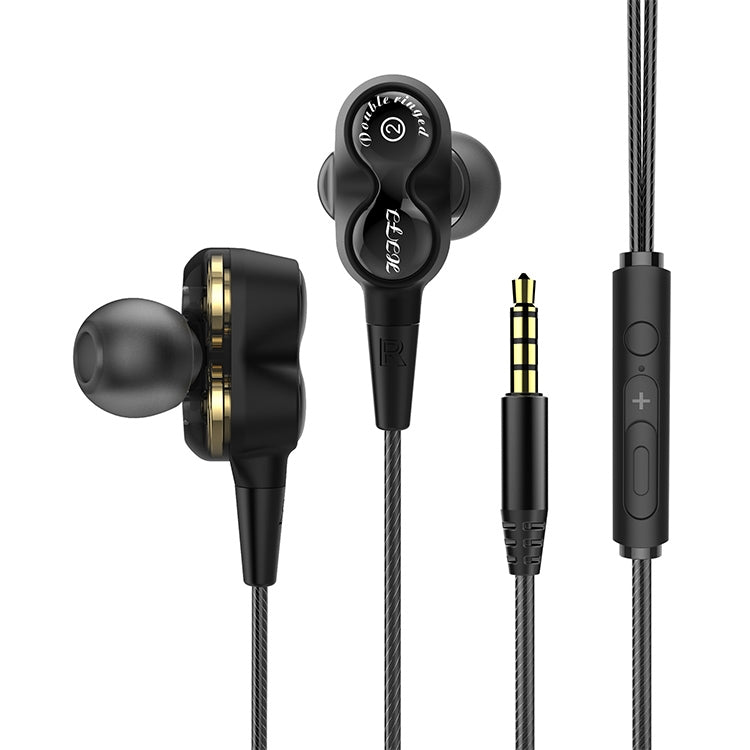 D12 1.2 ม. แบบมีสายในหู 3.5 มม. อินเตอร์เฟซสเตอริโอควบคุมด้วยสายหูฟังไฮไฟ Dual-motion Loop วิ่งเกมเพลงชุดหูฟังพร้อมบรรจุภัณฑ์, D12 With Packaging (Black), D12 With Packaging (White)