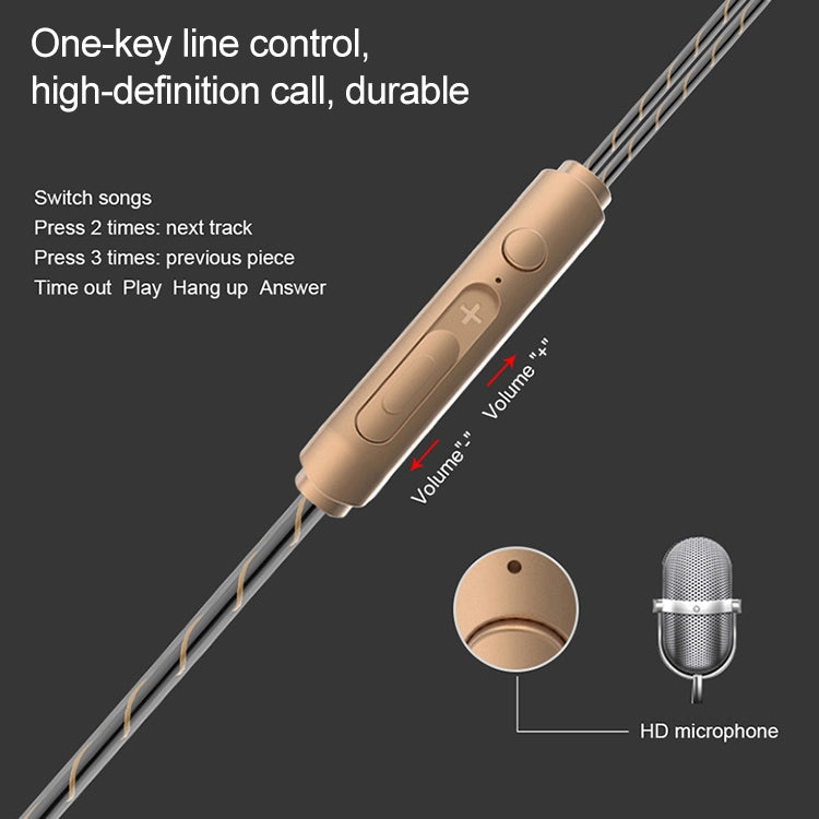 D12 1.2 ม. แบบมีสายในหู 3.5 มม. อินเตอร์เฟซสเตอริโอควบคุมด้วยสายหูฟังไฮไฟ Dual-motion Loop วิ่งเกมเพลงชุดหูฟังพร้อมบรรจุภัณฑ์, D12 With Packaging (Black), D12 With Packaging (White)