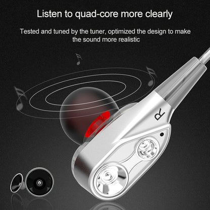D12 1.2 ม. แบบมีสายในหู 3.5 มม. อินเตอร์เฟซสเตอริโอควบคุมด้วยสายหูฟังไฮไฟ Dual-motion Loop วิ่งเกมเพลงชุดหูฟังพร้อมบรรจุภัณฑ์, D12 With Packaging (Black), D12 With Packaging (White)