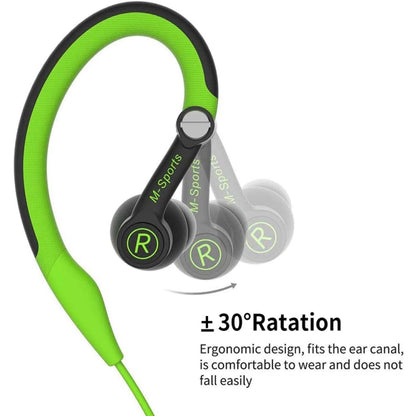 Mucro MB-232 หูฟังสเตอริโอแบบมีสายสำหรับใส่ในหูสำหรับวิ่งออกกำลังกาย, 3.5mm