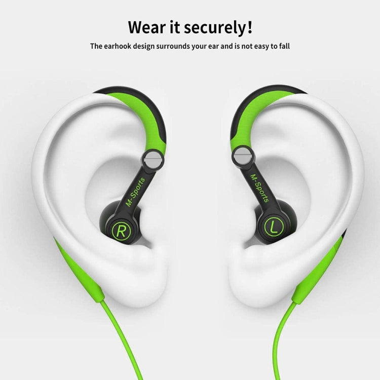 Mucro MB-232 หูฟังสเตอริโอแบบมีสายสำหรับใส่ในหูสำหรับวิ่งออกกำลังกาย, 3.5mm
