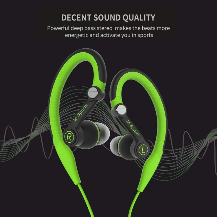 Mucro MB-232 หูฟังสเตอริโอแบบมีสายสำหรับใส่ในหูสำหรับวิ่งออกกำลังกาย, 3.5mm
