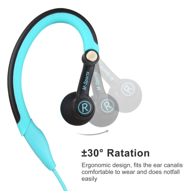 Mucro Type-C Plug In-Ear Sport Earhook หูฟังสเตอริโอแบบมีสายสำหรับวิ่งออกกำลังกาย, Type-C