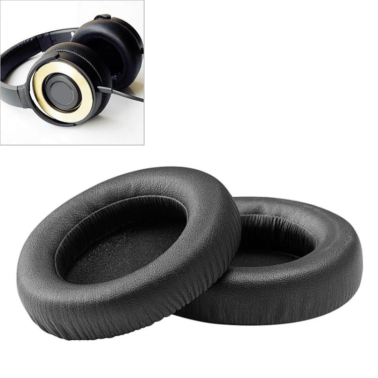 2 ชิ้นสำหรับ ATH WS550 หนังเทียม + ฟองน้ำหูฟังฝาครอบป้องกันปิดหูกันหนาว, Black, White