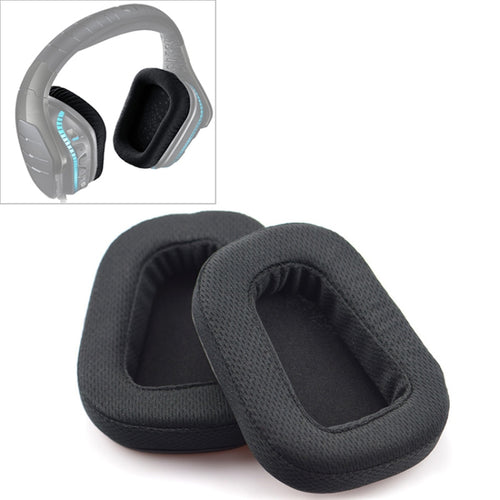 2 ชิ้นสำหรับ Logitech G633 G933 หูฟังเบาะรองนั่ง Earmuffs เปลี่ยนแผ่นรองหูฟังตาข่าย (หนัง), Mesh Black