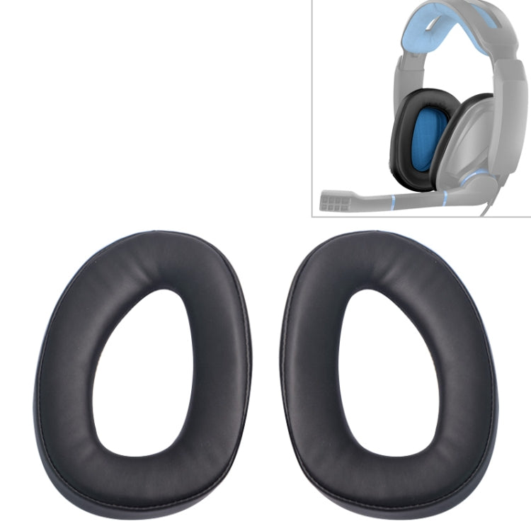 2 PCS สำหรับ Sennheiser GSP 300 / GSP301 / GSP 302 / GSP 303 / GSP 350 หูฟังเบาะรองนั่ง Earmuffs เปลี่ยนแผ่นรองหูฟังไม่มีตาข่าย