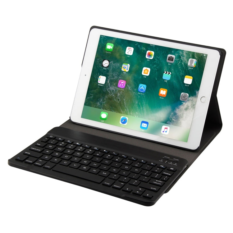 FT-1030 บลูทูธ 3.0 คีย์บอร์ด ABS Brushed Texture + เคสแท็บเล็ตหนังเนื้อผิวสำหรับ iPad Air / Air 2 / iPad Pro 9.7 นิ้วพร้อมการปรับมุมสามเกียร์ / แม่เหล็ก / ฟังก์ชั่นการนอนหลับ, FT-1030D