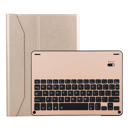 FT-1038B ที่ถอดออกได้บลูทูธ 3.0 แป้นพิมพ์อลูมิเนียมอัลลอยด์ + หนังแกะเนื้อหนังกรณีแท็บเล็ตสำหรับ iPad Air / Air 2 / iPad Pro 9.7 นิ้วพร้อมน้ำขับไล่ / การปรับมุมสามเกียร์ / แม่เหล็ก / ฟังก์ชั่นการนอนหลับ, FT-1038B
