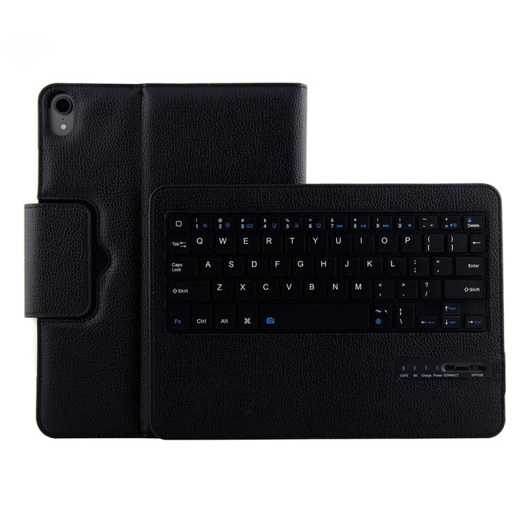 IP011 บลูทูธแบบถอดได้ 3.0 คีย์บอร์ด ABS + เคสแท็บเล็ตหนังเนื้อลิ้นจี่สำหรับ iPad Pro 11 นิ้ว (2018) พร้อมฟังก์ชั่น Sleep, IP011
