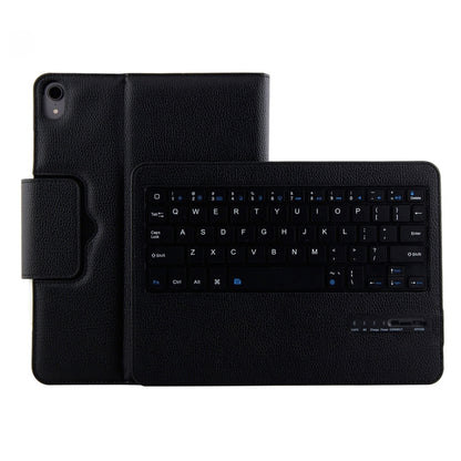 IP011 บลูทูธแบบถอดได้ 3.0 คีย์บอร์ด ABS + เคสแท็บเล็ตหนังเนื้อลิ้นจี่สำหรับ iPad Pro 11 นิ้ว (2018) พร้อมฟังก์ชั่น Sleep, IP011