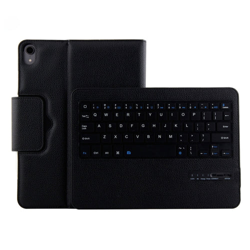 IP011 บลูทูธแบบถอดได้ 3.0 คีย์บอร์ด ABS + เคสแท็บเล็ตหนังเนื้อลิ้นจี่สำหรับ iPad Pro 11 นิ้ว (2018) พร้อมฟังก์ชั่น Sleep, IP011