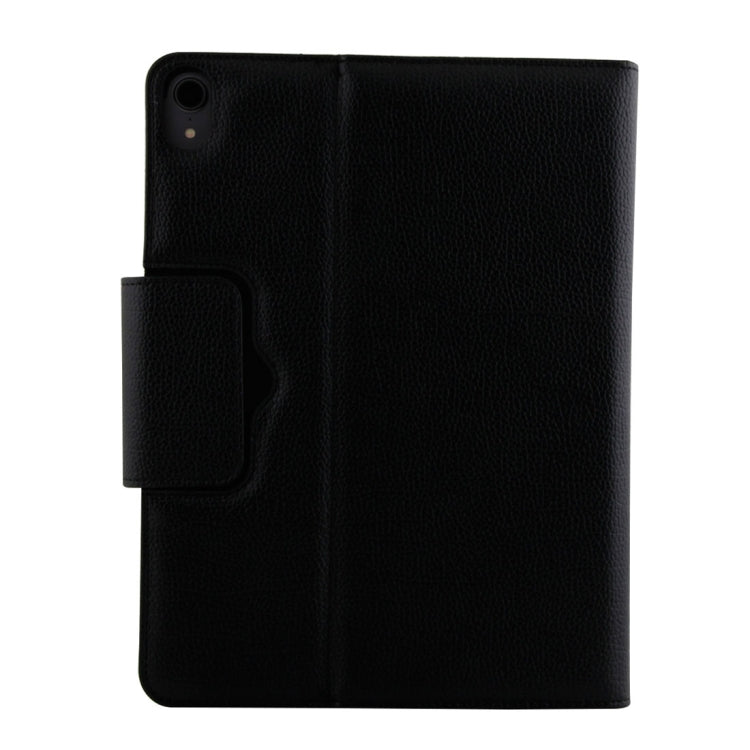 IP011 บลูทูธแบบถอดได้ 3.0 คีย์บอร์ด ABS + เคสแท็บเล็ตหนังเนื้อลิ้นจี่สำหรับ iPad Pro 11 นิ้ว (2018) พร้อมฟังก์ชั่น Sleep, IP011