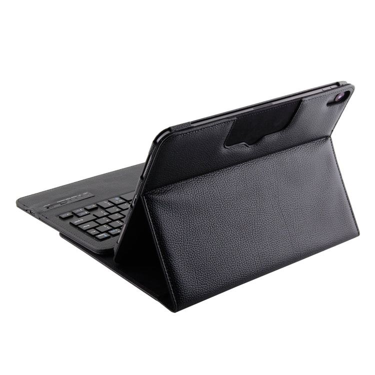 IP011 บลูทูธแบบถอดได้ 3.0 คีย์บอร์ด ABS + เคสแท็บเล็ตหนังเนื้อลิ้นจี่สำหรับ iPad Pro 11 นิ้ว (2018) พร้อมฟังก์ชั่น Sleep, IP011