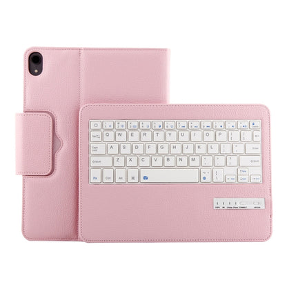 IP011 บลูทูธแบบถอดได้ 3.0 คีย์บอร์ด ABS + เคสแท็บเล็ตหนังเนื้อลิ้นจี่สำหรับ iPad Pro 11 นิ้ว (2018) พร้อมฟังก์ชั่น Sleep, IP011