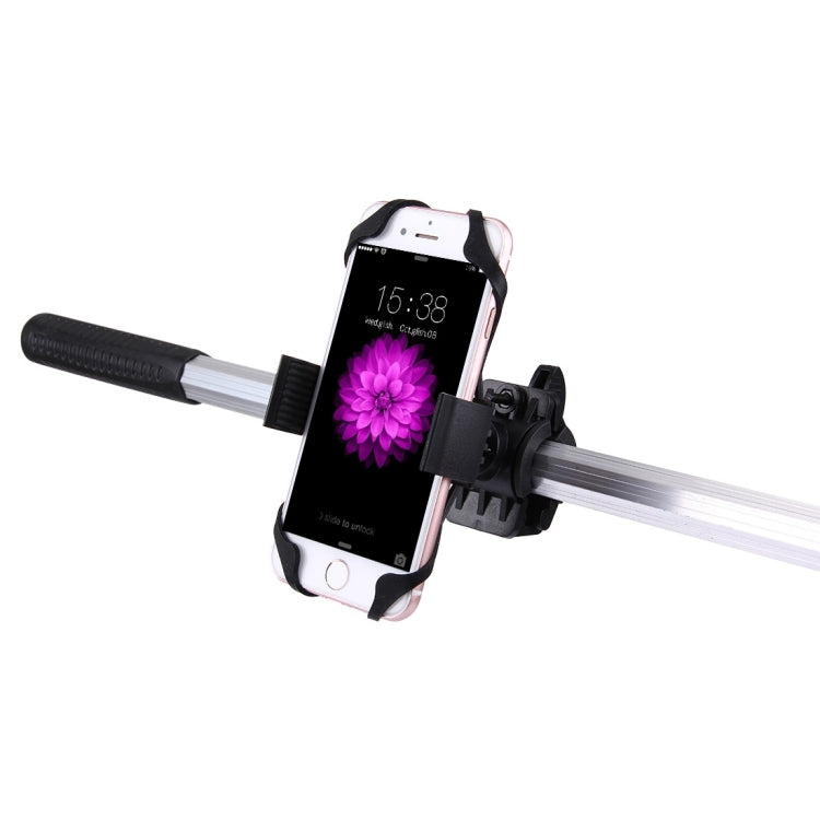 ที่วางโทรศัพท์จักรยานหมุนได้ 360 องศาพร้อมคลิปยืดแบบยืดหยุ่นสำหรับ iPhone 7 และ 7 Plus / iPhone 6 และ 6 Plus / iPhone 5 และ 5C และ 5s