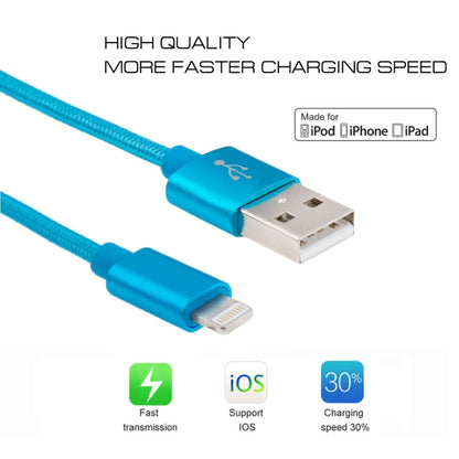 3m 3A หัวโลหะแบบทอ 8 พินเข้ากับ USB Data / Charger Cable, 3m 8 Pin