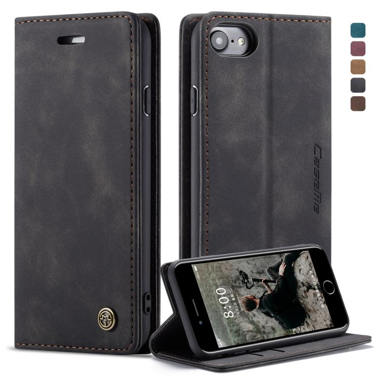 CaseMe-013 ซองหนังพลิกแนวนอน Retro Frosted แบบมัลติฟังก์ชั่นสำหรับ iPhone 6 / 6s พร้อมช่องเสียบการ์ดและที่วางและกระเป๋าสตางค์, For iPhone 6 / 6s