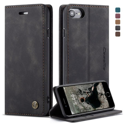 CaseMe-013 ซองหนังพลิกแนวนอน Retro Frosted แบบมัลติฟังก์ชั่นสำหรับ iPhone 6 / 6s พร้อมช่องเสียบการ์ดและที่วางและกระเป๋าสตางค์, For iPhone 6 / 6s