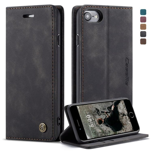 CaseMe-013 ซองหนังพลิกแนวนอน Retro Frosted แบบมัลติฟังก์ชั่นสำหรับ iPhone 6 / 6s พร้อมช่องเสียบการ์ดและที่วางและกระเป๋าสตางค์, For iPhone 6 / 6s