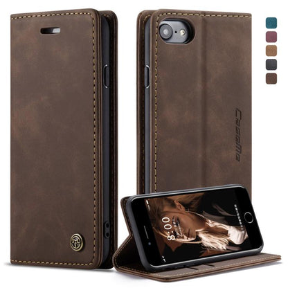 CaseMe-013 ซองหนังพลิกแนวนอน Retro Frosted แบบมัลติฟังก์ชั่นสำหรับ iPhone 6 / 6s พร้อมช่องเสียบการ์ดและที่วางและกระเป๋าสตางค์, For iPhone 6 / 6s