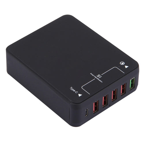 Q8118 1 Quick Charge 3.0 + 4 USB ระบุตัวตนอัจฉริยะ + 1 USB-C / Type-C 3.1 เครื่องชาร์จ USB บนเดสก์ท็อป