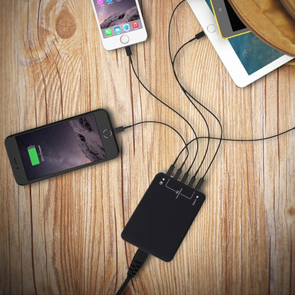 Q8118 1 Quick Charge 3.0 + 4 USB ระบุตัวตนอัจฉริยะ + 1 USB-C / Type-C 3.1 เครื่องชาร์จ USB บนเดสก์ท็อป
