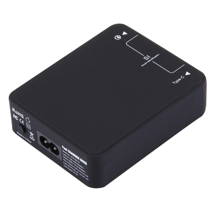 Q8118 1 Quick Charge 3.0 + 4 USB ระบุตัวตนอัจฉริยะ + 1 USB-C / Type-C 3.1 เครื่องชาร์จ USB บนเดสก์ท็อป