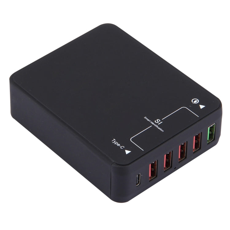 Q8118 1 Quick Charge 3.0 + 4 USB ระบุตัวตนอัจฉริยะ + 1 USB-C / Type-C 3.1 เครื่องชาร์จ USB บนเดสก์ท็อป