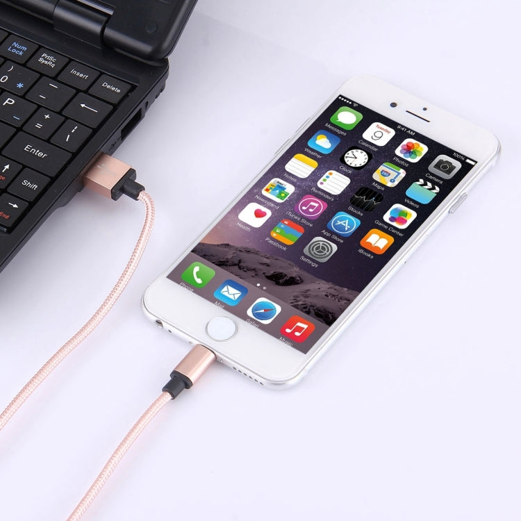 หัวโลหะแบบทอยาว 1 ม. 58 คอร์ 8 พินเข้ากับสายข้อมูล / เครื่องชาร์จ USB 2.0
