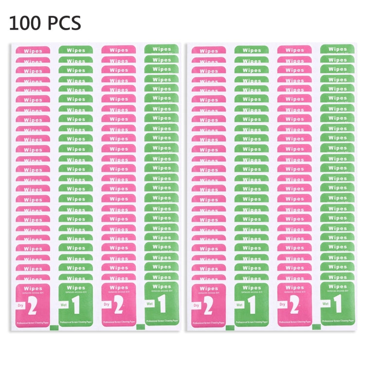 100 PCS แห้ง-ผ้าเช็ดทำความสะอาดเปียกป้องกันหน้าจออุปกรณ์เสริมแอลกอฮอล์สำหรับ Pad โทรศัพท์มือถือนาฬิกาผ้าทำความสะอาดหน้าจอ