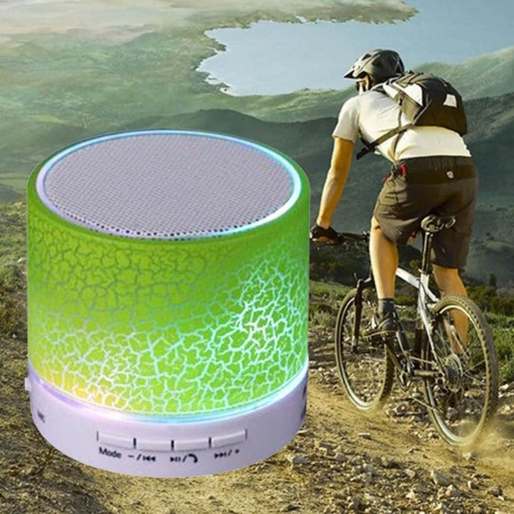 A9 มินิแบบพกพา Glare Crack ลำโพงสเตอริโอ Bluetooth พร้อมไฟ LED, ไมโครโฟนในตัว, รองรับการโทรแบบแฮนด์ฟรีและการ์ด TF