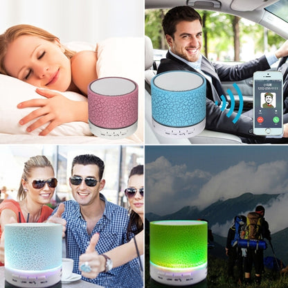 A9 มินิแบบพกพา Glare Crack ลำโพงสเตอริโอ Bluetooth พร้อมไฟ LED, ไมโครโฟนในตัว, รองรับการโทรแบบแฮนด์ฟรีและการ์ด TF