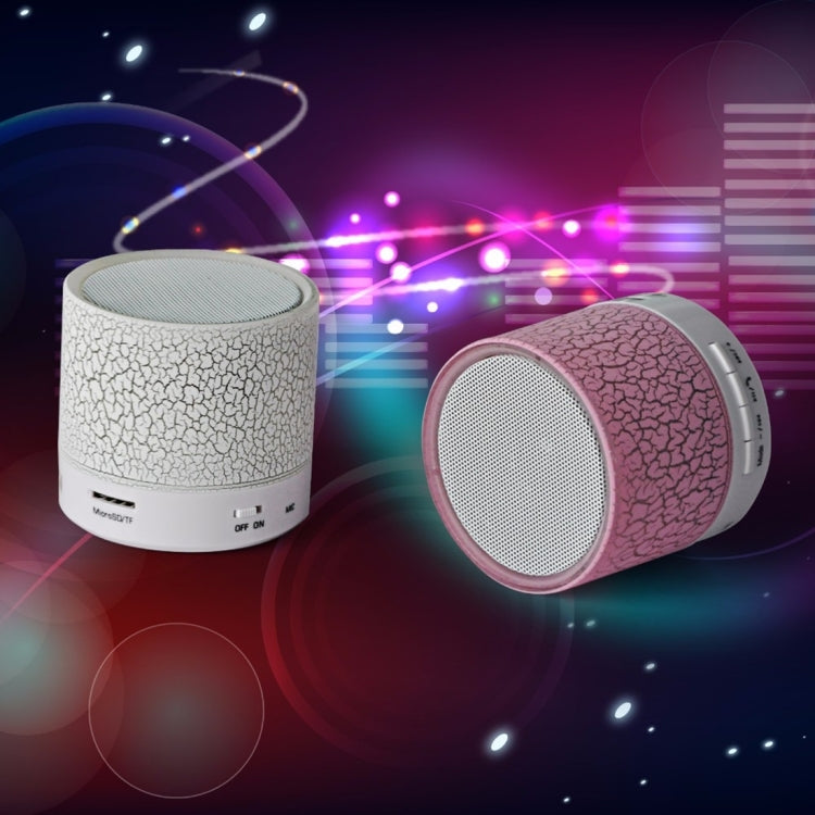 A9 มินิแบบพกพา Glare Crack ลำโพงสเตอริโอ Bluetooth พร้อมไฟ LED, ไมโครโฟนในตัว, รองรับการโทรแบบแฮนด์ฟรีและการ์ด TF