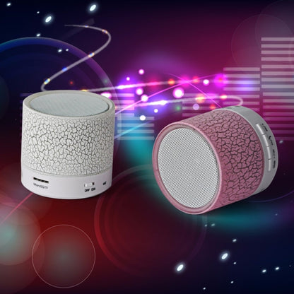 A9 มินิแบบพกพา Glare Crack ลำโพงสเตอริโอ Bluetooth พร้อมไฟ LED, ไมโครโฟนในตัว, รองรับการโทรแบบแฮนด์ฟรีและการ์ด TF