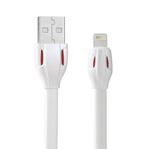 REMAX RC-035i Laser Series 1m 2.1A 8 Pin to USB Data Sync Charger Cable พร้อมไฟ LED, White