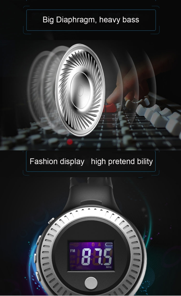 Zealot B19 ชุดหูฟังเพลงสเตอริโอ Bluetooth แบบคาดศีรษะพับได้พร้อมจอแสดงผลสำหรับ iPhone, Galaxy, Huawei, Xiaomi, LG, HTC และสมาร์ทโฟนอื่น ๆ