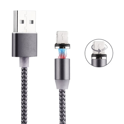 การหมุน 360 องศา 8 พินเข้ากับ USB 2.0 สายชาร์จแม่เหล็กแบบสานพร้อมไฟ LED ความยาวสายเคเบิล: 1 ม.