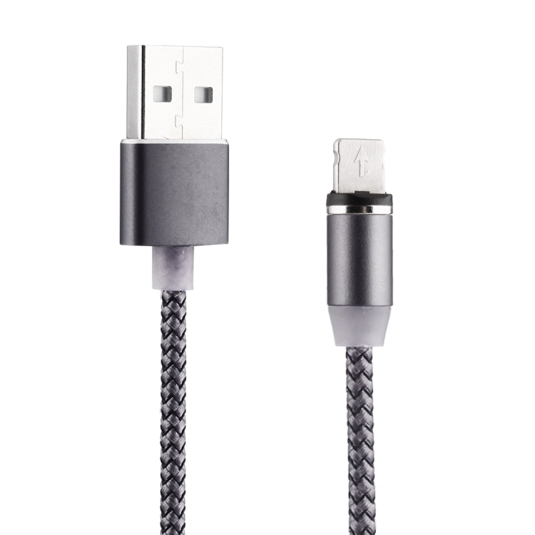 การหมุน 360 องศา 8 พินเข้ากับ USB 2.0 สายชาร์จแม่เหล็กแบบสานพร้อมไฟ LED ความยาวสายเคเบิล: 1 ม.