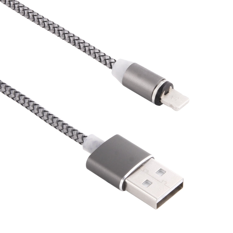 การหมุน 360 องศา 8 พินเข้ากับ USB 2.0 สายชาร์จแม่เหล็กแบบสานพร้อมไฟ LED ความยาวสายเคเบิล: 1 ม.