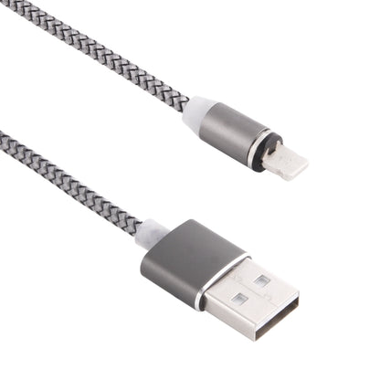 การหมุน 360 องศา 8 พินเข้ากับ USB 2.0 สายชาร์จแม่เหล็กแบบสานพร้อมไฟ LED ความยาวสายเคเบิล: 1 ม.