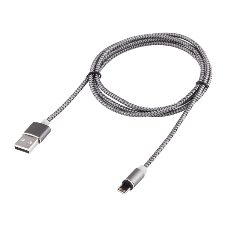 การหมุน 360 องศา 8 พินเข้ากับ USB 2.0 สายชาร์จแม่เหล็กแบบสานพร้อมไฟ LED ความยาวสายเคเบิล: 1 ม.