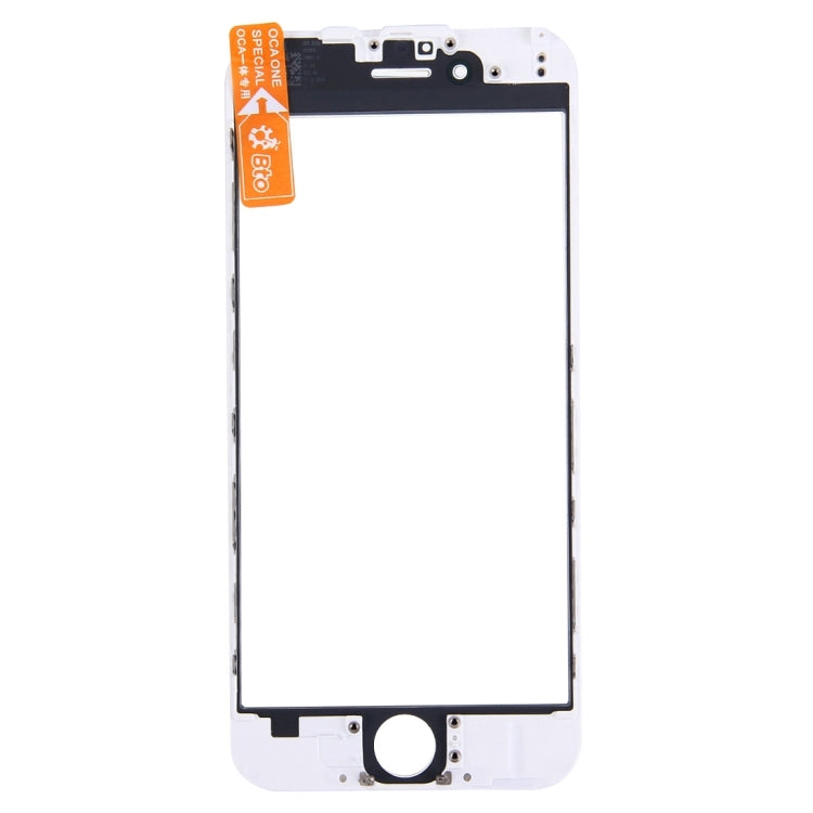 เลนส์กระจกด้านนอกหน้าจอด้านหน้าพร้อมกรอบหน้าจอ LCD ด้านหน้าและกาวใส OCA สำหรับ iPhone 6, For iPhone 6 (Frame+OCA)
