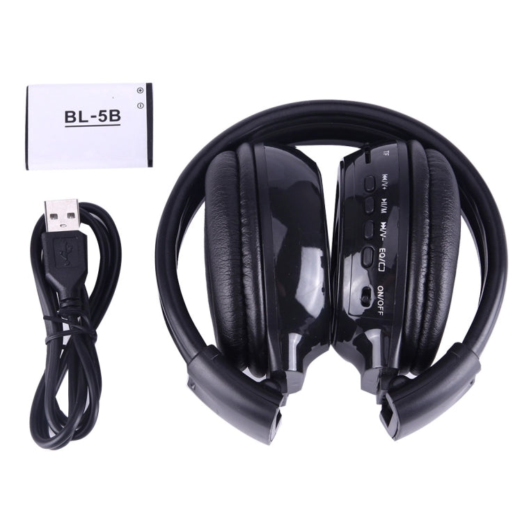 BS-N65 ชุดหูฟังสเตอริโอไฮไฟสเตอริโอแบบพับได้พร้อมหน้าจอ LCD และช่องเสียบการ์ด TF และไฟแสดงสถานะ LED และฟังก์ชั่น FM, BS-N65