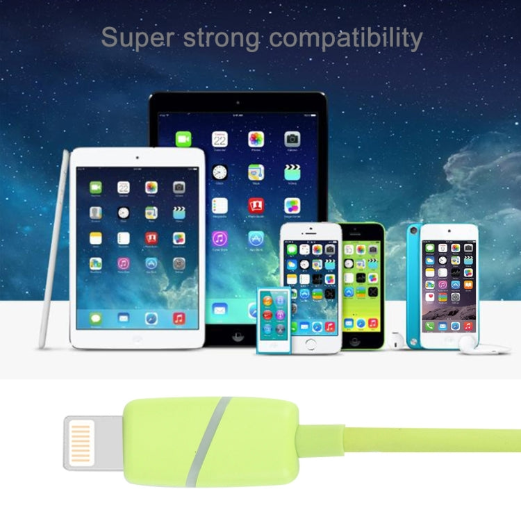 กล่องของขวัญกระสวยทรงกลม 1 ม. สไตล์ 8 พินเข้ากับสายซิงค์ข้อมูล USB พร้อมไฟแสดงสถานะสำหรับ iPhone, iPad