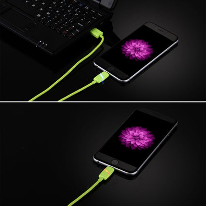 กล่องของขวัญกระสวยทรงกลม 1 ม. สไตล์ 8 พินเข้ากับสายซิงค์ข้อมูล USB พร้อมไฟแสดงสถานะสำหรับ iPhone, iPad