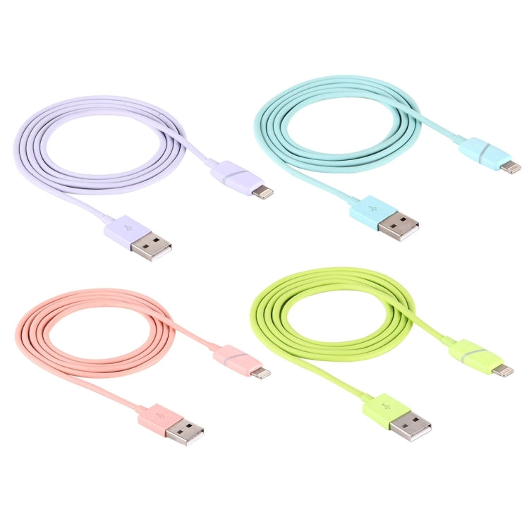 กล่องของขวัญกระสวยทรงกลม 1 ม. สไตล์ 8 พินเข้ากับสายซิงค์ข้อมูล USB พร้อมไฟแสดงสถานะสำหรับ iPhone, iPad