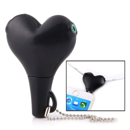 1 ชาย 2 หญิง 3.5 มม.แจ็คปลั๊ก Multi-Function หูฟังรูปหัวใจ Audio Video Splitter อะแดปเตอร์พร้อมพวงกุญแจสำหรับ iPhone, iPad, iPod, Samsung, Xiaomi, HTC และอินเทอร์เฟซเสียง 3.5 มม.อิเล็กทรอนิกส์ดิจิตอลผลิตภัณฑ์