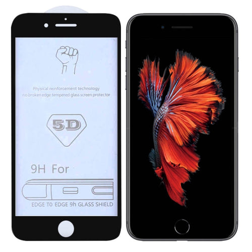 ฟิล์มกระจกนิรภัยแบบเต็มหน้าจอ 9H 5D กาวเต็มสำหรับ iPhone 6 / 6s, For iPhone 6 / 6s (1 PC)