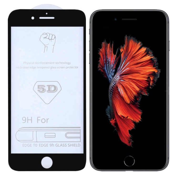 ฟิล์มกระจกนิรภัยแบบเต็มหน้าจอ 9H 5D กาวเต็มสำหรับ iPhone 6 / 6s, For iPhone 6 / 6s (1 PC)